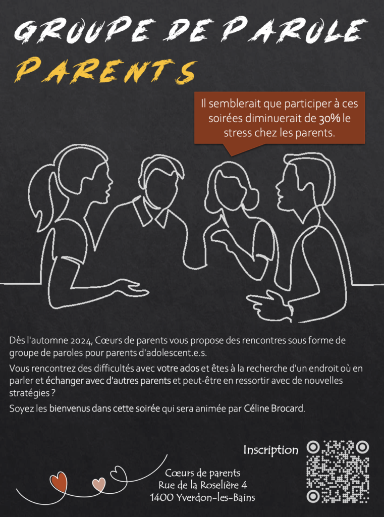 Publicité groupe de parole parents